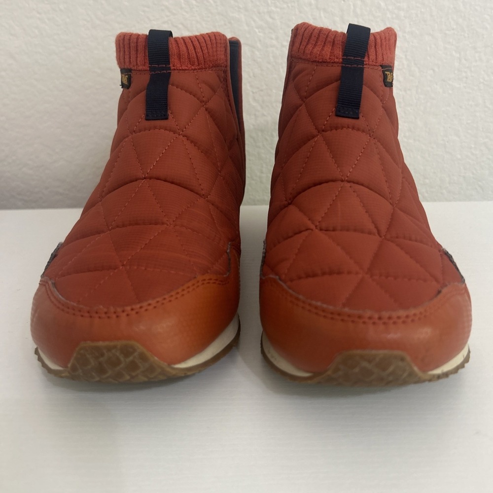 Teva Ember Mid Burnt Orange Quilted Slip-On Boots Warm Camping Womens Size 8 - Picture 5 of 10